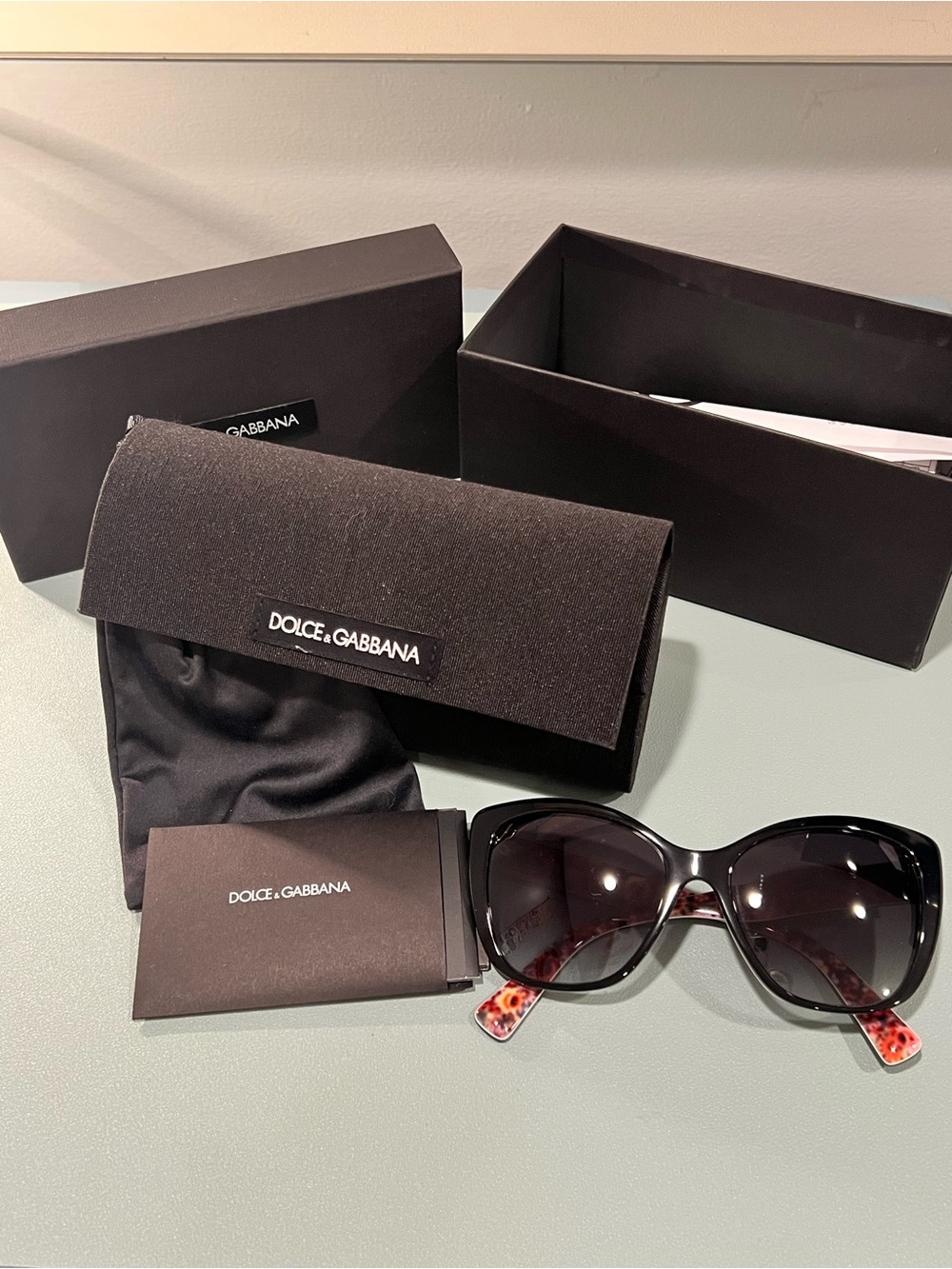 Dolce & Gabbana Black Women's Sunglasses with Original Box and Accecories